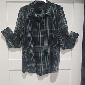 Westbound Green and Blue Plaid Button Down Shirt